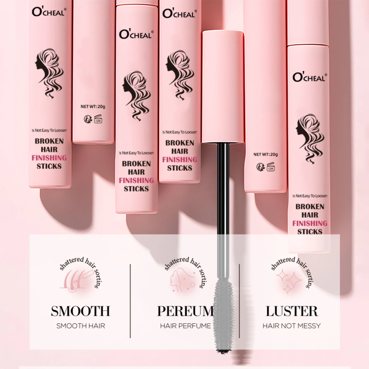 OCHEAL Broken Hair Artifact Finishing Hair Wax Stick Anti-fried Clean Hair Spray Fix Stick Wax Anti-frizz Cream Stick Portable