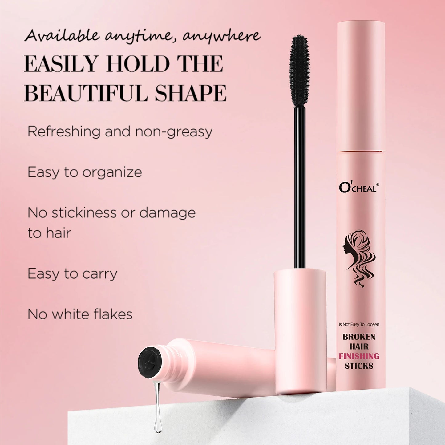 OCHEAL Broken Hair Artifact Finishing Hair Wax Stick Anti-fried Clean Hair Spray Fix Stick Wax Anti-frizz Cream Stick Portable