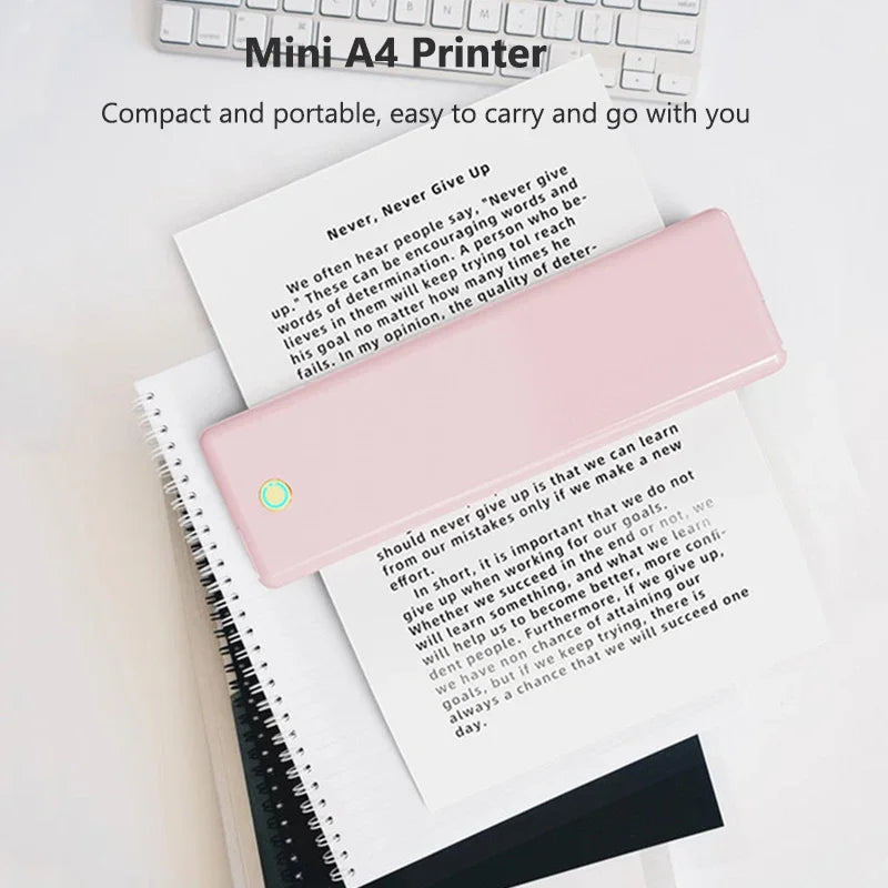 Portable A4 Thermal Printer Bluetooth Photo PDF Excel Word Document Printing Machine Wrong Question Print for Office Home School