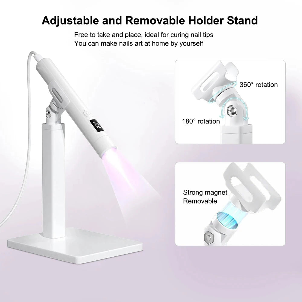 Professional Ultraviolet Mini Nails Drying Light UV LED Nail Lamp Table  With Stand For Manicure Portable Nail Dryer Stand Lamp