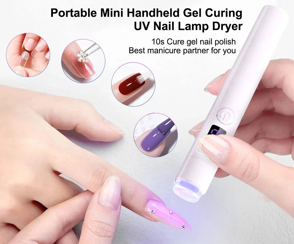Professional Ultraviolet Mini Nails Drying Light UV LED Nail Lamp Table  With Stand For Manicure Portable Nail Dryer Stand Lamp