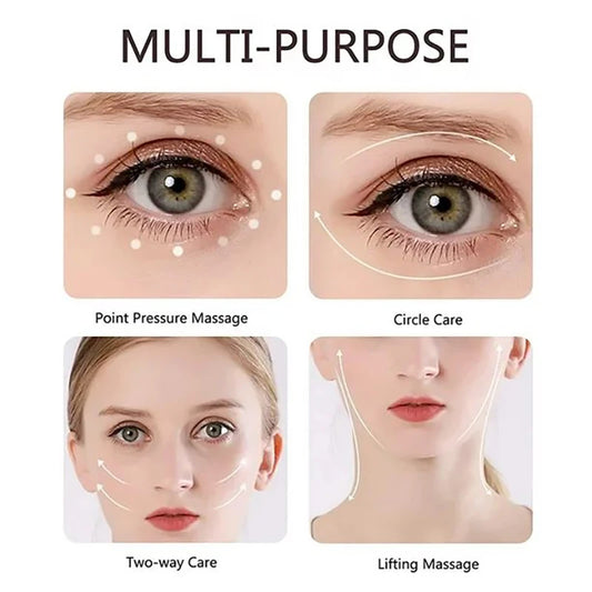 Electric Eye Massage Pen Small and Portable Beauty Facial and Eye Care Dry Battery Power Supply Lightweight and Portable