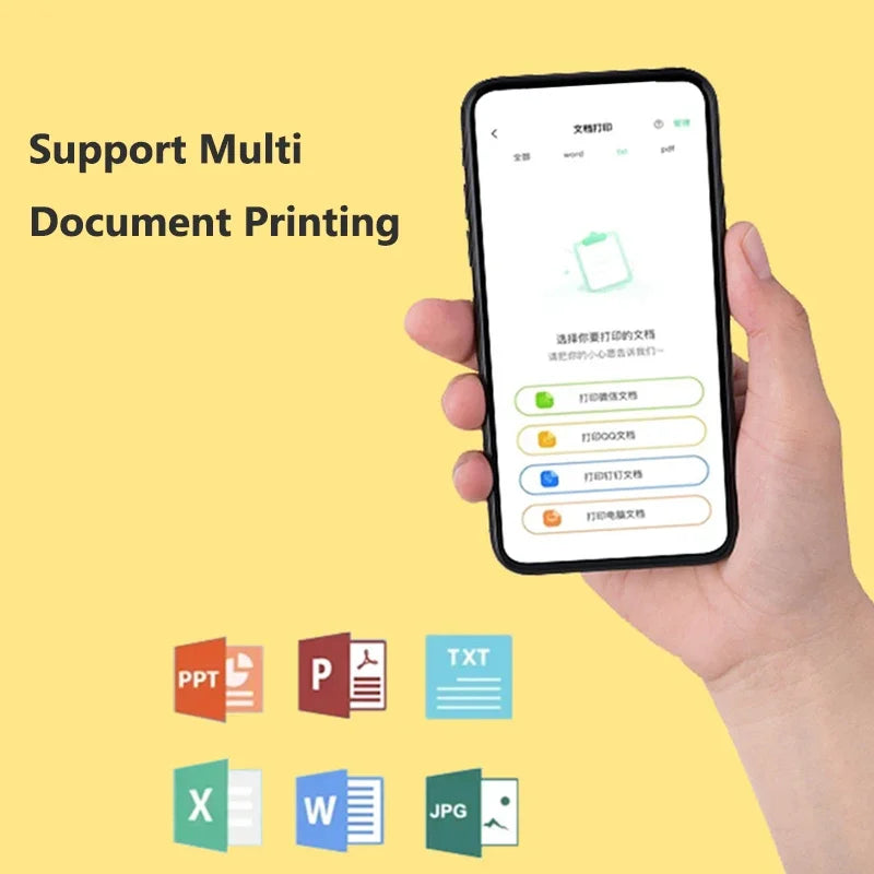 Portable A4 Thermal Printer Bluetooth Photo PDF Excel Word Document Printing Machine Wrong Question Print for Office Home School