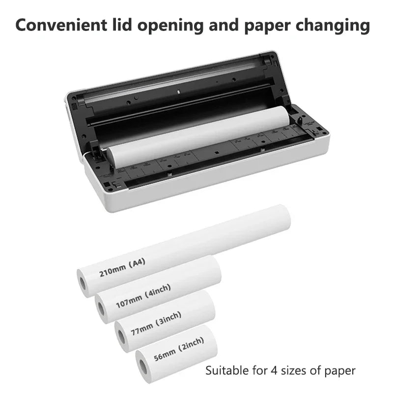 Portable A4 Thermal Printer Bluetooth Photo PDF Excel Word Document Printing Machine Wrong Question Print for Office Home School